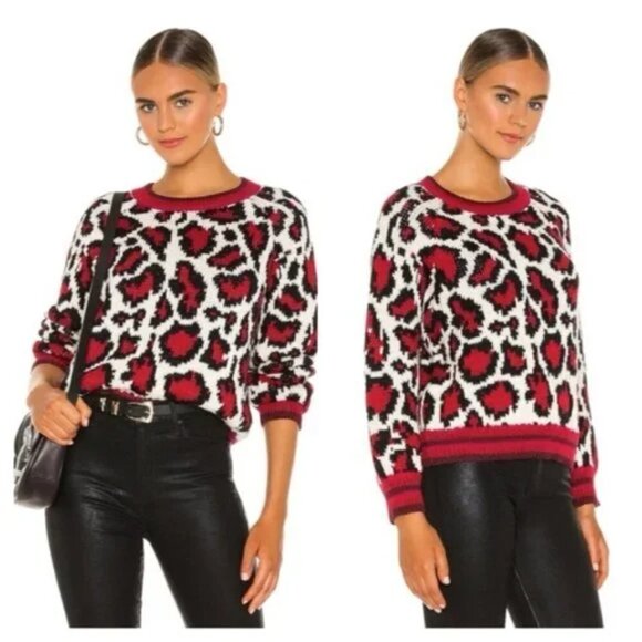 NWT MOTHER The Boat Square Jumper Sweater Nine Lives I Size Small - Picture 1 of 9
